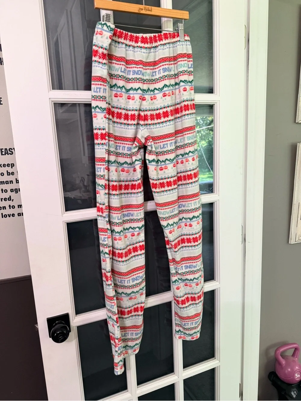 Wonder Shop Let It Snow Plush Fleece Pajama Pants Women’s Small Christmas